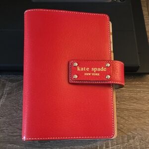 Kate Spade Red Leather Planner Agenda